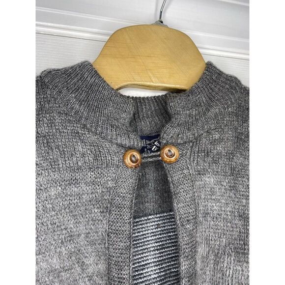 Sisandina 100%‎ Wool Handmade Poncho Sweater Grey Wolves One Size - Picture 4 of 7